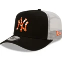 petten-gebogen-zwart-snapback-a-frame-seasonal-infill-van-new-york-yankees-mlb-van-new-era