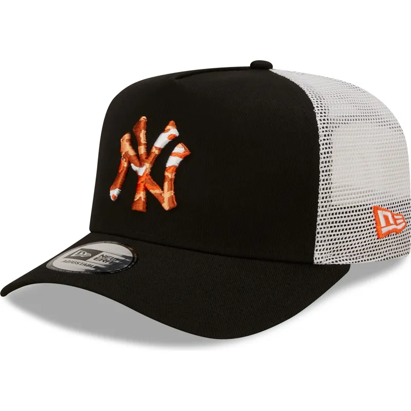 petten-gebogen-zwart-snapback-a-frame-seasonal-infill-van-new-york-yankees-mlb-van-new-era