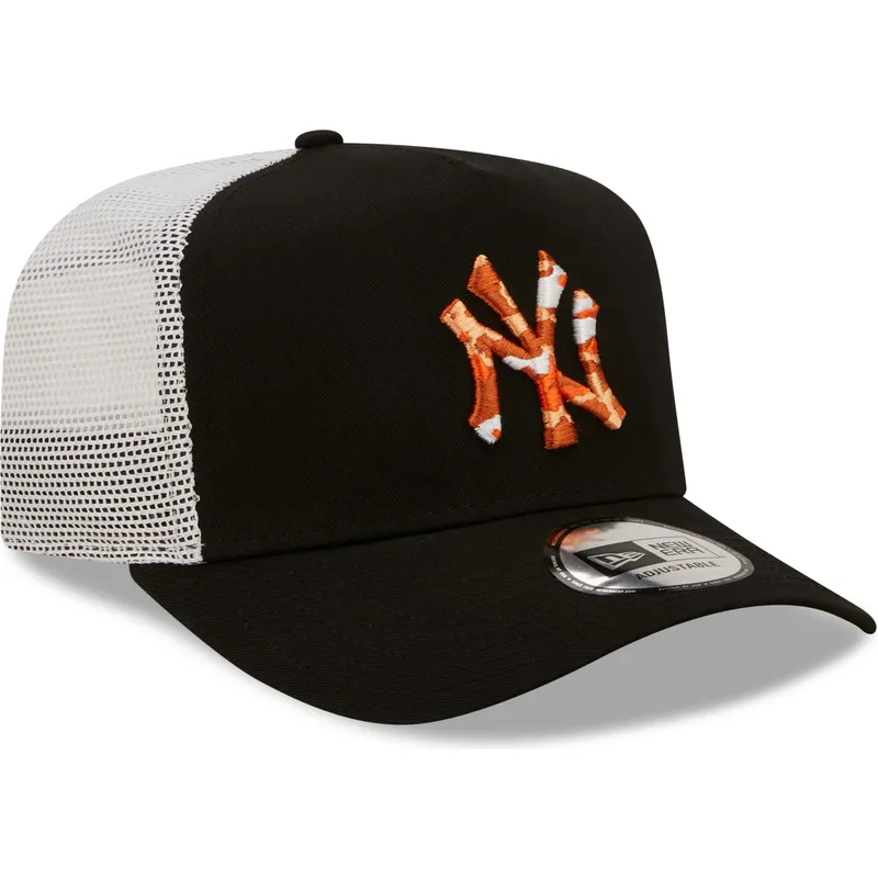 petten-gebogen-zwart-snapback-a-frame-seasonal-infill-van-new-york-yankees-mlb-van-new-era