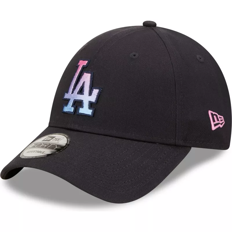 New Era Curved Brim 9FORTY Gradient Infill Los Angeles Dodgers Navy Blue Adjustable Cap