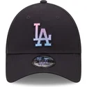 petten-gebogen-marineblauw-verstelbaar-9forty-gradient-infill-van-los-angeles-dodgers-mlb-van-new-era