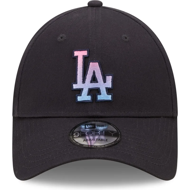 petten-gebogen-marineblauw-verstelbaar-9forty-gradient-infill-van-los-angeles-dodgers-mlb-van-new-era