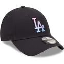 petten-gebogen-marineblauw-verstelbaar-9forty-gradient-infill-van-los-angeles-dodgers-mlb-van-new-era