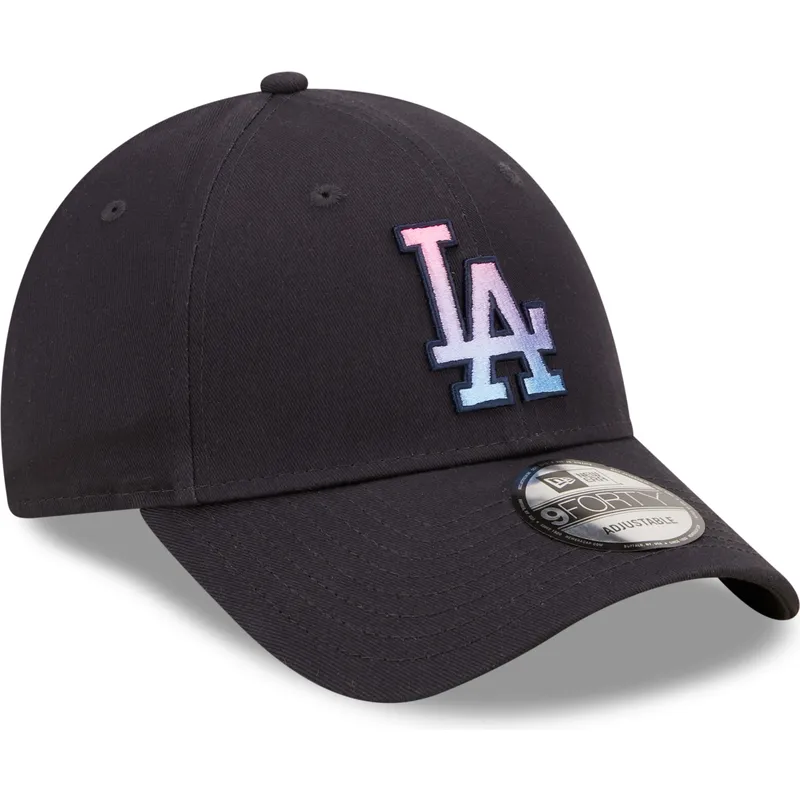 petten-gebogen-marineblauw-verstelbaar-9forty-gradient-infill-van-los-angeles-dodgers-mlb-van-new-era
