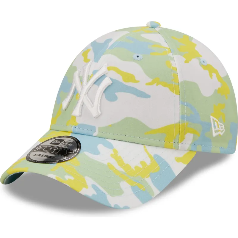 petten-gebogen-groen-verstelbare-band-9forty-all-over-print-seasonal-van-new-york-yankees-mlb-van-new-era