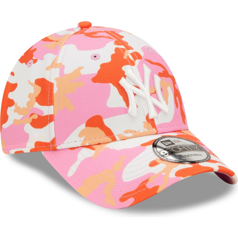 new-era-curved-brim-9forty-all-over-print-seasonal-new-york-yankees-mlb-pink-adjustable-cap