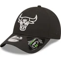 casquette-courbee-noire-ajustable-9forty-repreve-monochrom-chicago-bulls-nba-new-era