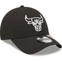 casquette-courbee-noire-ajustable-9forty-repreve-monochrom-chicago-bulls-nba-new-era