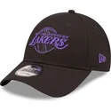 petten-gebogen-zwart-verstelbare-band-9forty-neon-outline-van-los-angeles-lakers-nba-van-new-era
