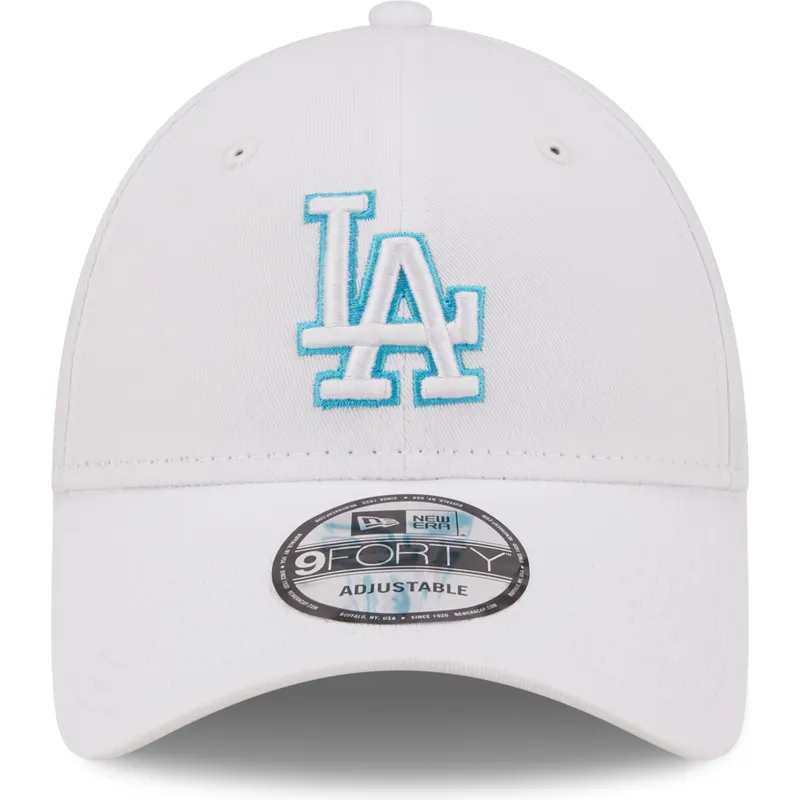 petten-gebogen-wit-verstelbaar-9forty-neon-outline-van-los-angeles-dodgers-mlb-van-new-era