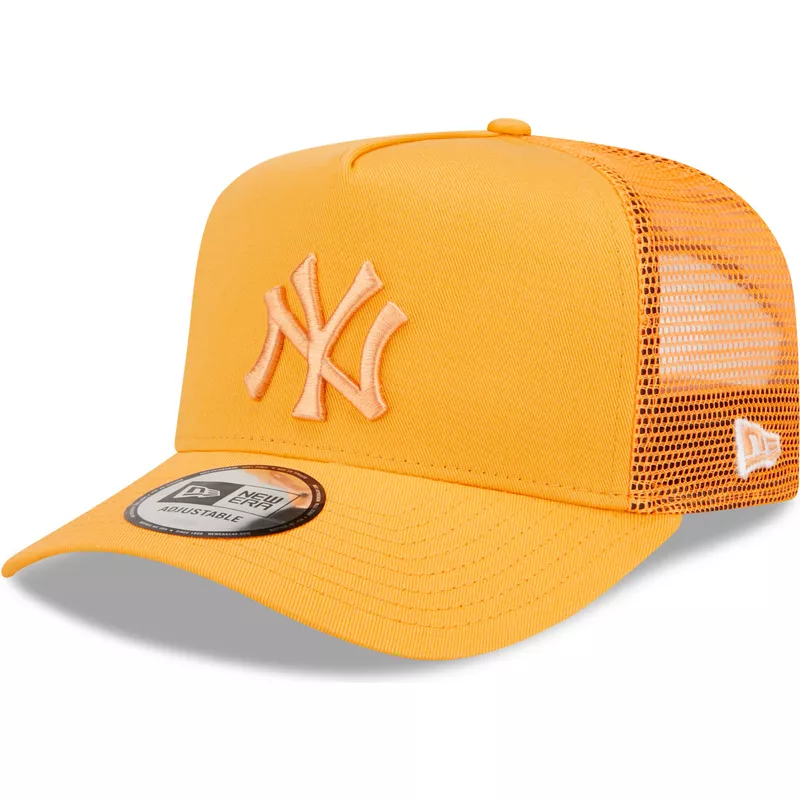 New Era Orange Logo A Frame Tonal Mesh New York Yankees MLB Orange