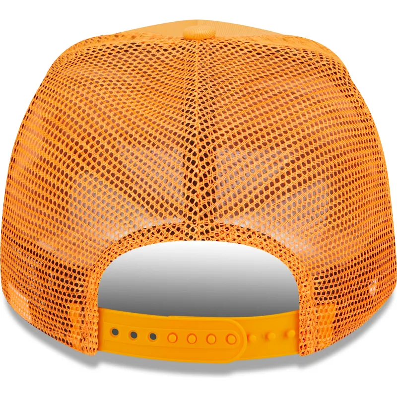 cappellino-trucker-arancione-con-logo-arancione-a-frame-tonal-mesh-dei-new-york-yankees-mlb-di-new-era