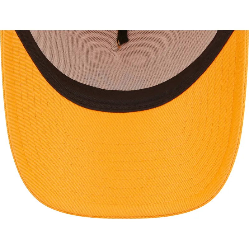 cappellino-trucker-arancione-con-logo-arancione-a-frame-tonal-mesh-dei-new-york-yankees-mlb-di-new-era