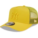 petten-gebogen-geel-snapback-a-frame-tonal-mesh-van-new-york-yankees-mlb-van-new-era