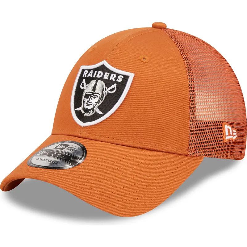 petten-gebogen-oranje-verstelbare-band-a-frame-home-field-van-las-vegas-raiders-nfl-van-new-era