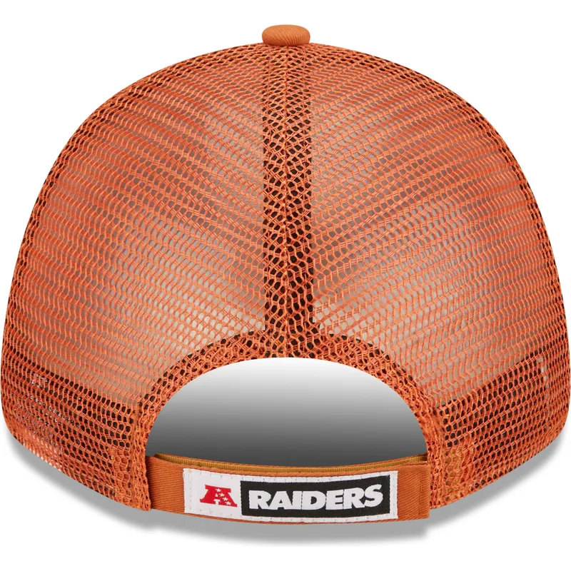 petten-gebogen-oranje-verstelbare-band-a-frame-home-field-van-las-vegas-raiders-nfl-van-new-era