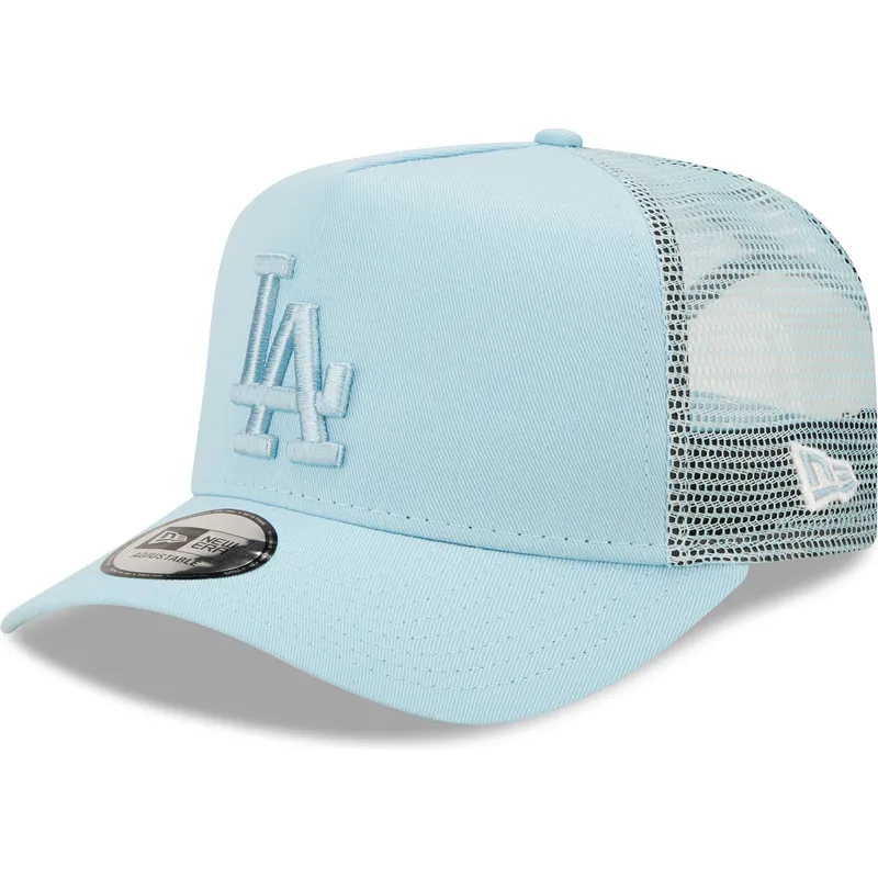 petten-gebogen-blauw-snapback-a-frame-tonal-mesh-van-los-angeles-dodgers-mlb-van-new-era