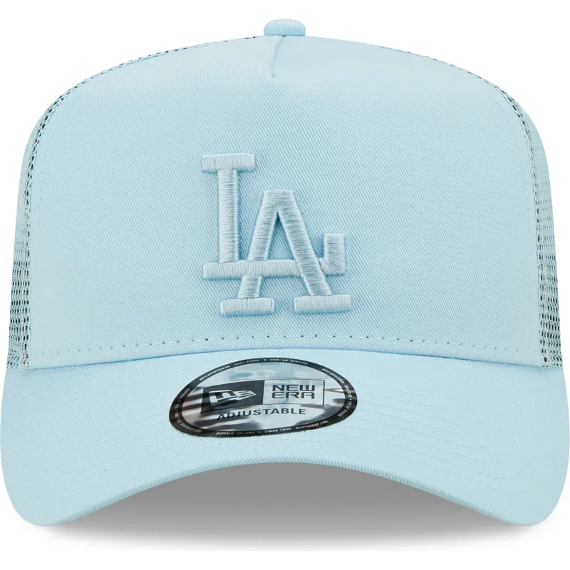 petten-gebogen-blauw-snapback-a-frame-tonal-mesh-van-los-angeles-dodgers-mlb-van-new-era
