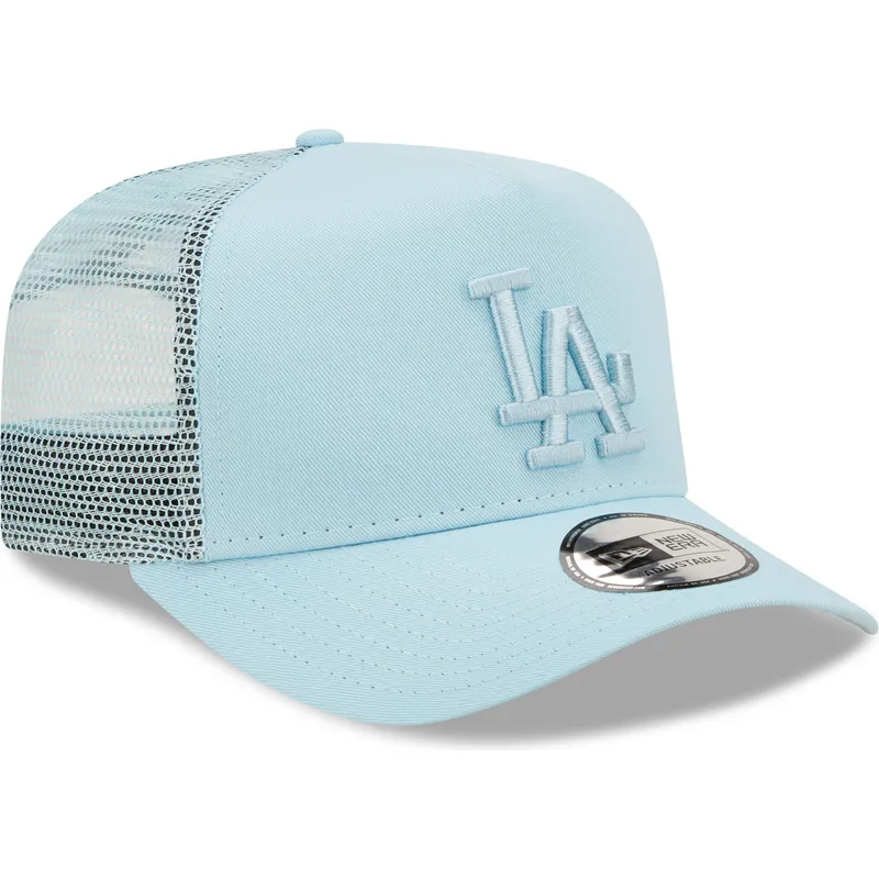 petten-gebogen-blauw-snapback-a-frame-tonal-mesh-van-los-angeles-dodgers-mlb-van-new-era
