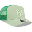 petten-gebogen-groen-snapback-a-frame-tonal-mesh-van-new-york-yankees-mlb-van-new-era