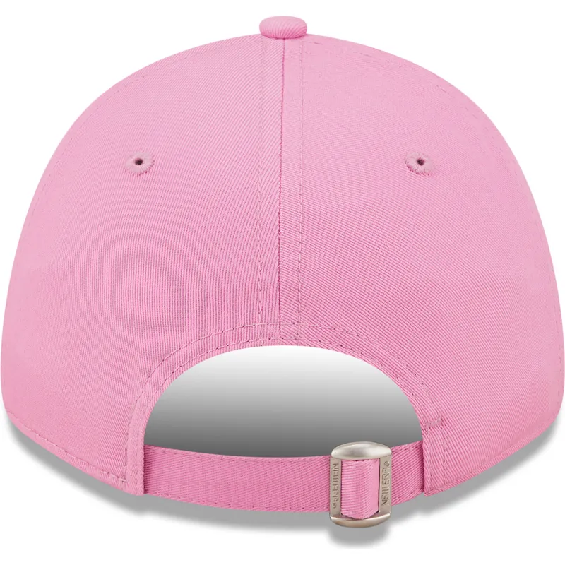 petten-gebogen-roze-verstelbaar-9forty-league-essential-van-new-york-yankees-mlb-van-new-era