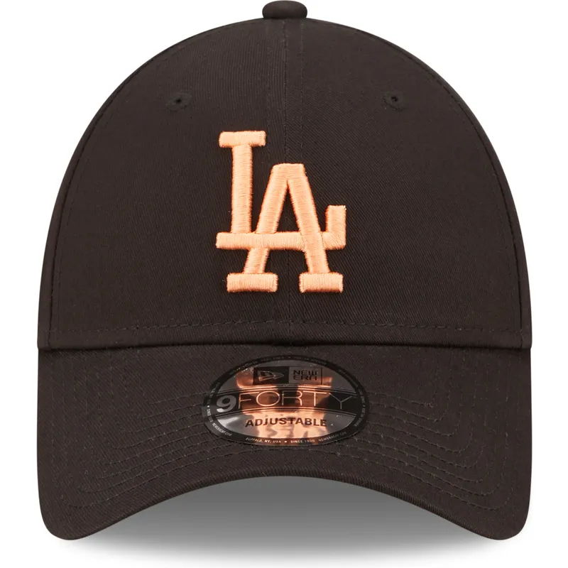 petten-gebogen-zwart-verstelbare-band-9forty-league-essential-van-los-angeles-dodgers-mlb-van-new-era