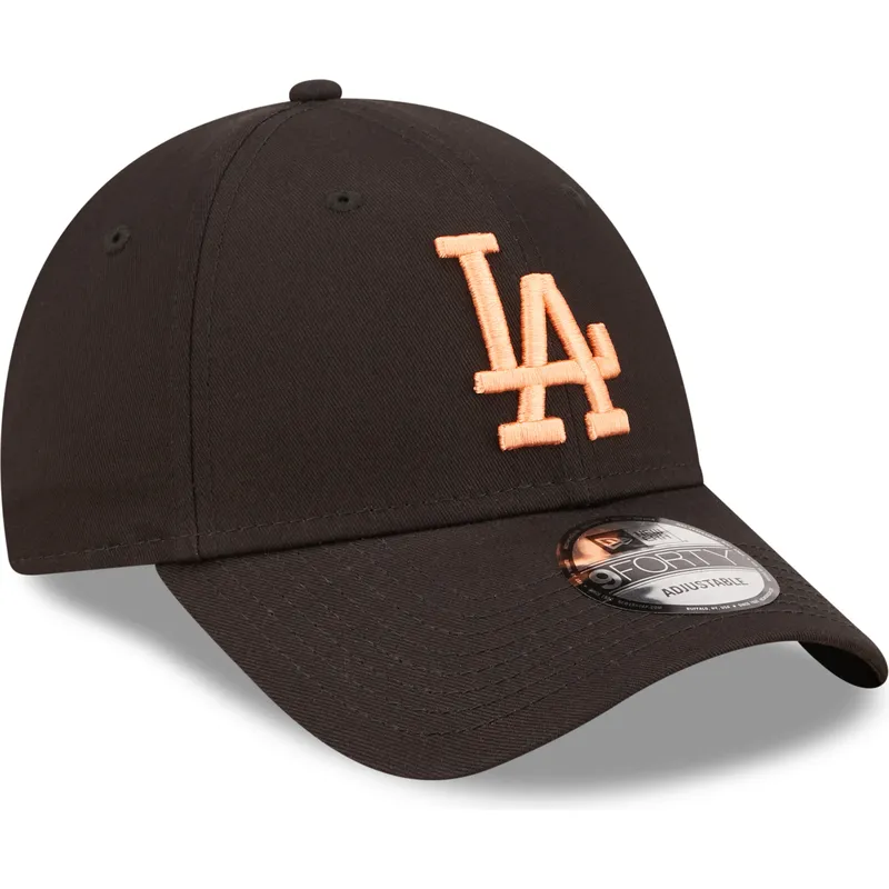petten-gebogen-zwart-verstelbare-band-9forty-league-essential-van-los-angeles-dodgers-mlb-van-new-era