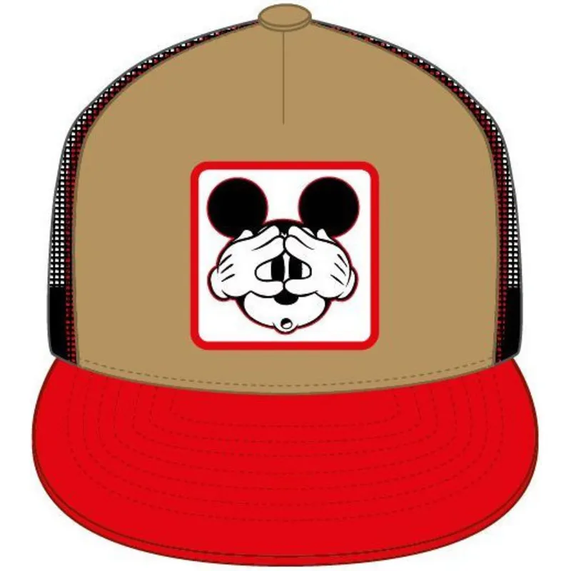 petten-plat-bruin-snapback-mickey-mouse-casf-mo4-disney-mickey-mouse-disney-van-capslab