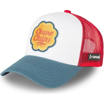 Capslab CC2 Chupa Chups hvid, rød og blå trucker kasket