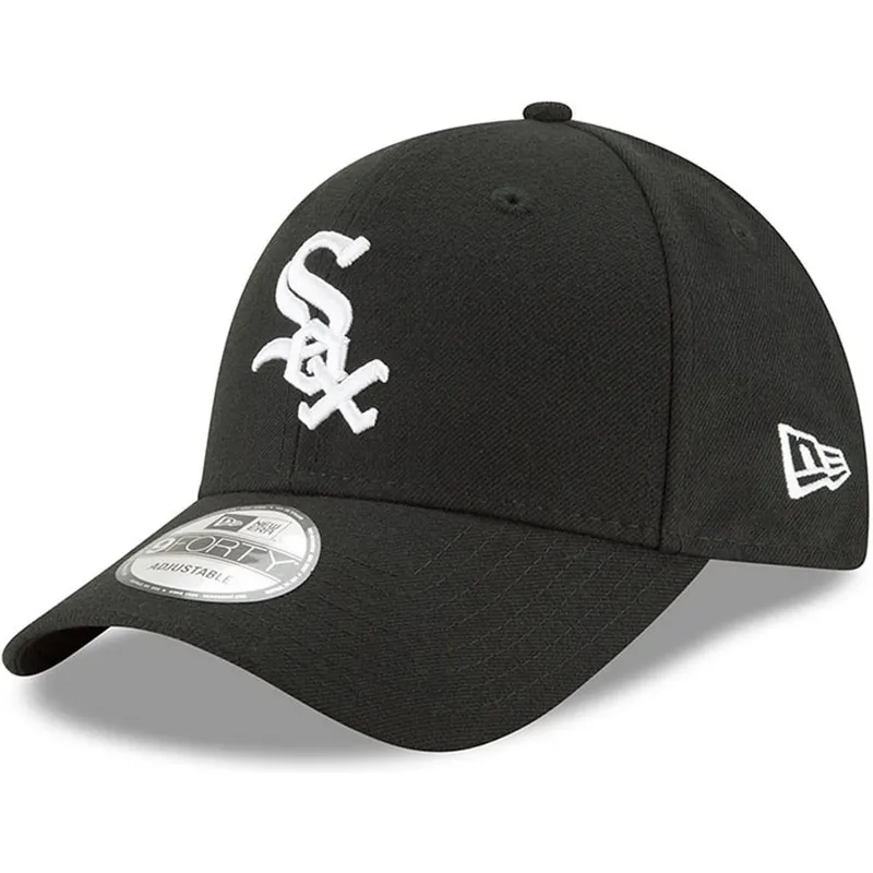 schwarze-verstellbare-gebogene-kappe-9forty-the-league-der-chicago-white-sox-mlb-von-new-era