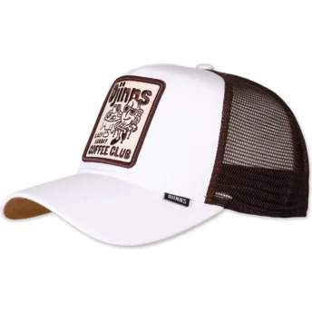 Casquette trucker blanche et marron Lazy Sunday Coffee Club HFT Djinns