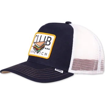 Cap gebogen navy blue snapback van Djinns