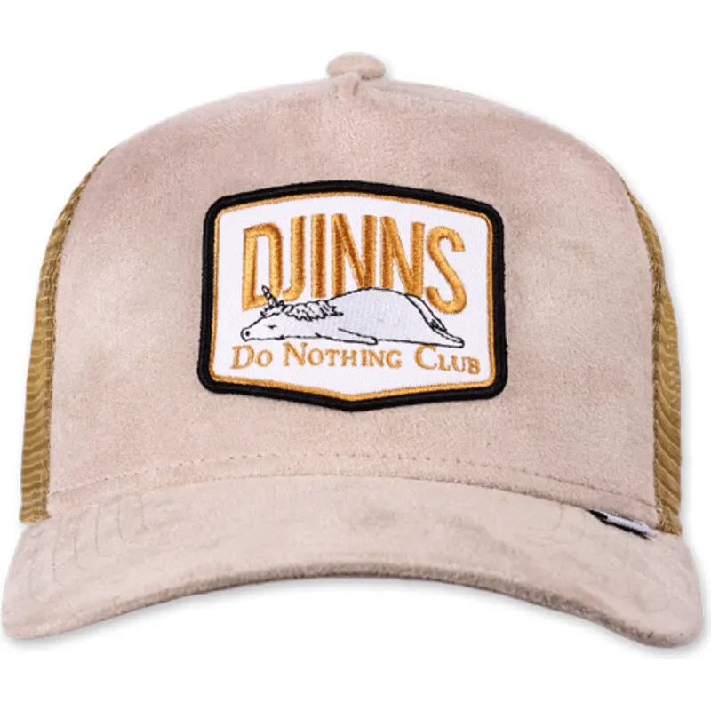 trucker-kasket-beige-do-nothing-club-hft-dnc-30-hairy-suede-fra-djinns
