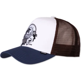 Casquette trucker blanche, marron et bleue Lazy Mermaid HFT Lazy Days Are The Best Days Djinns