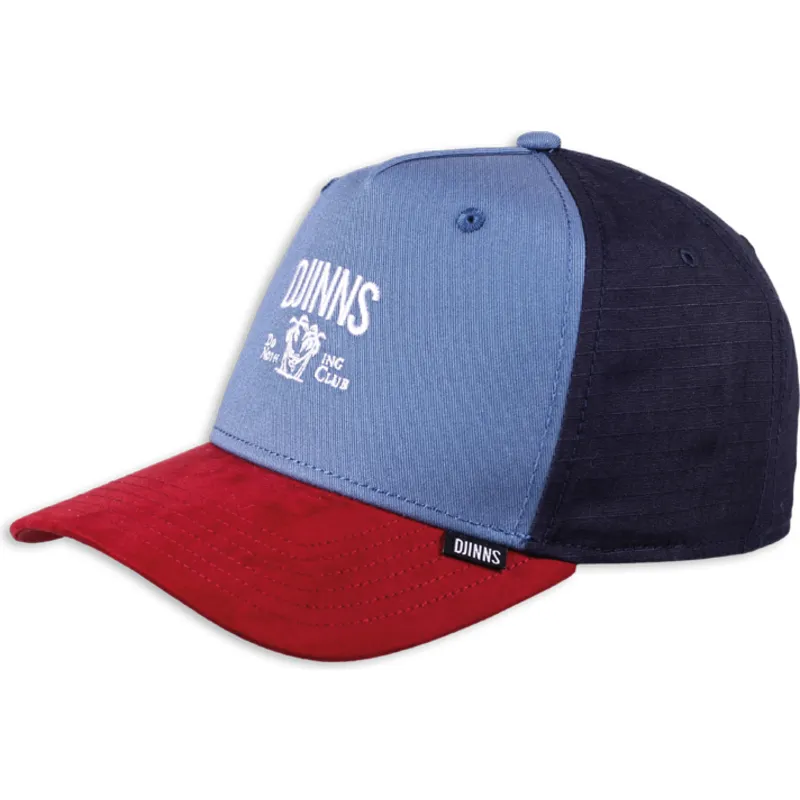 petten-gebogen-blauw-verstelbaar-do-nothing-club-hft-dnc-mix-fabric-van-djinns