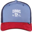 casquette-courbee-bleue-et-rouge-ajustable-do-nothing-club-hft-dnc-mix-fabric-djinns