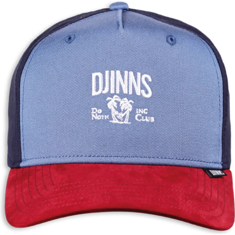 petten-gebogen-blauw-verstelbaar-do-nothing-club-hft-dnc-mix-fabric-van-djinns