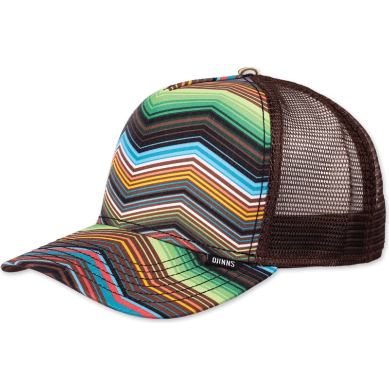 djinns-hft-psycho-zigzag-brown-trucker-hat