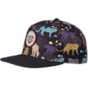 petten-plat-zwart-snapback-gepard-linen-van-djinns