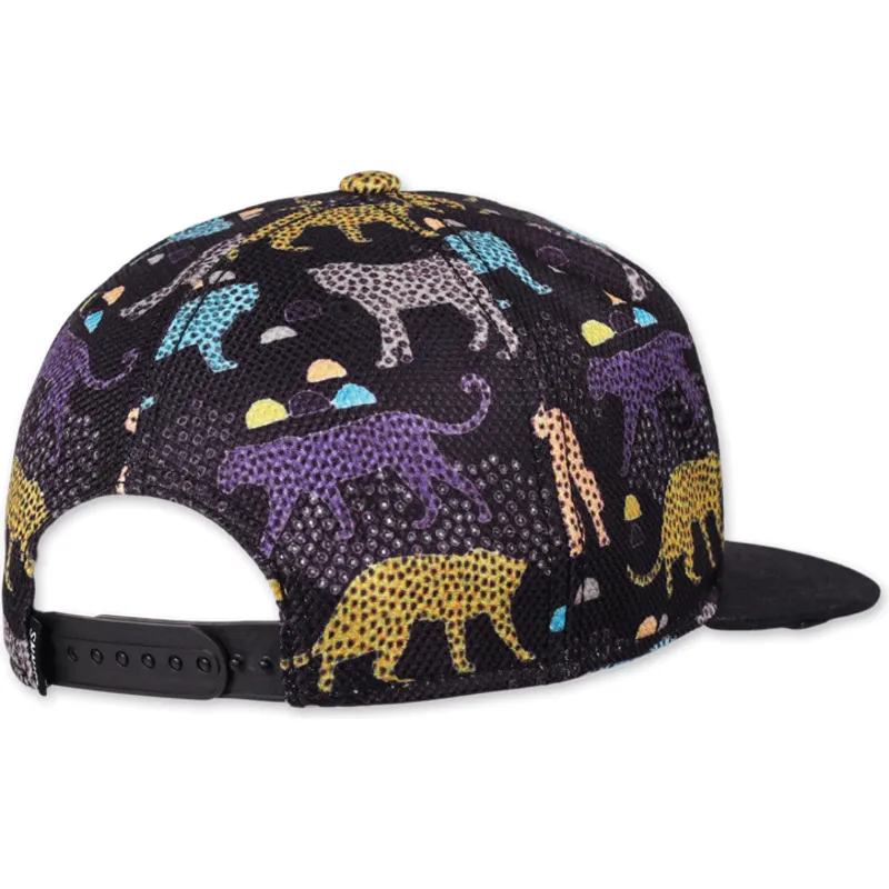 petten-plat-zwart-snapback-gepard-linen-van-djinns