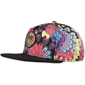 Djinns Peacock Linen mehrfarbige Snapback Cap
