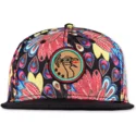 petten-plat-meerkleurig-snapback-peacock-linen-van-djinns