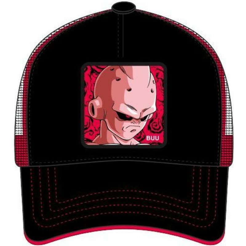capslab-kid-buu-kid1-dragon-ball-black-trucker-hat