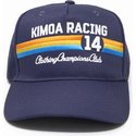 kimoa-curved-brim-racing-14-navy-blue-adjustable-cap