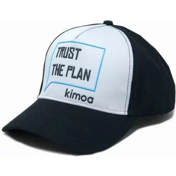Gorra curva blanca y azul marino ajustable Trust The Plan de Kimoa