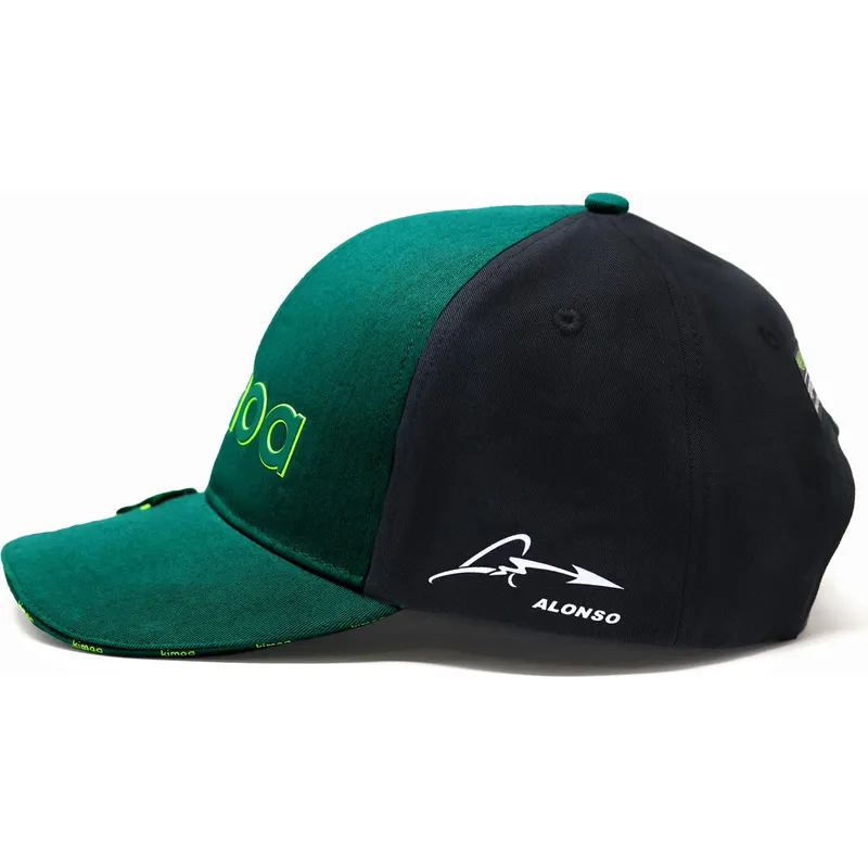 Casquette trucker verte claire et noire ajustable Fernando Alonso