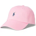 casquette-courbee-rose-ajustable-avec-logo-bleu-cotton-chino-classic-sport-polo-ralph-lauren