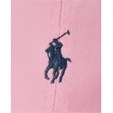 justerbar-rosa-keps-med-bojd-skarm-och-bla-cotton-chino-classic-sport-logotyp-fran-polo-ralph-lauren