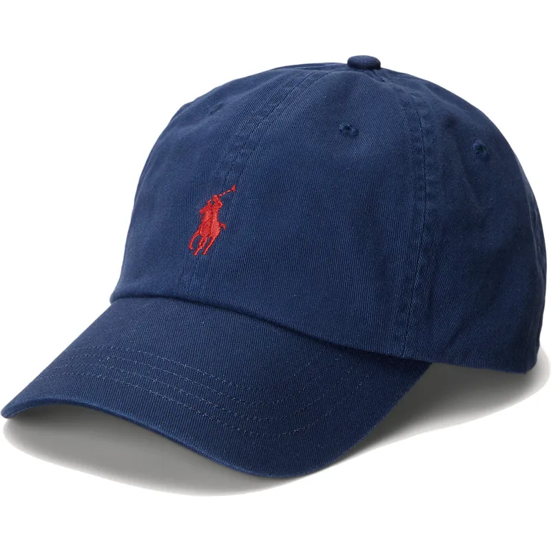 Polo Ralph Lauren Curved Brim Red Logo Cotton Chino Classic Sport