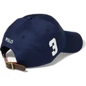 casquette-courbee-bleue-marine-ajustable-avec-logo-blanc-big-pony-chino-classic-sport-polo-ralph-lauren